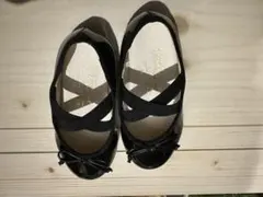プティマイン15cm バレエシューズ フォーマルシューズ ブラック