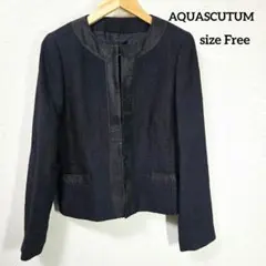 アクアスキュータム ノーカラージャケット