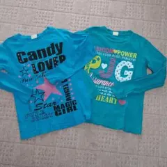 150 ロングTシャツ　ブルー、グリーン　2枚セット