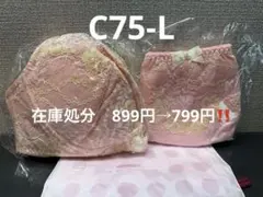 【新品未使用・長期保管品】ベルメゾン　ノンワイヤーブラショーツセット　C75-L