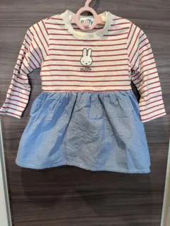 miffy ストライプ ワンピース 80