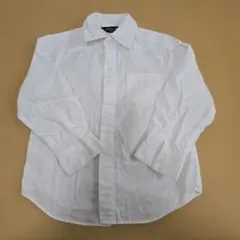 COMME CA ISM ホワイト長袖シャツ 100A