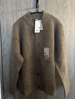 UNIQLO ダークブラウン スフレヤーンカーディガン S