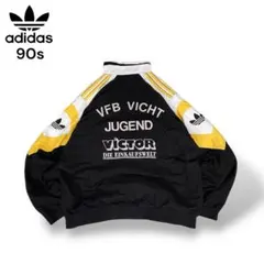 希少adidas 90sヨーロッパ古着チームトラックジャケット トレフォイルロゴ