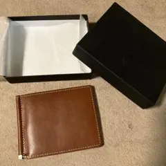 [アビエス] ABIES L.P. 日本製 栃木レザー マネークリップ　チョコ