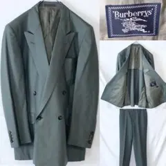 【美品】Burberrys セットアップ ダブル 90s ウール100% グレー
