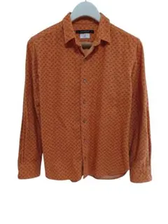 INTERMEZZO 未使用 オレンジ 柄 長袖シャツ LL