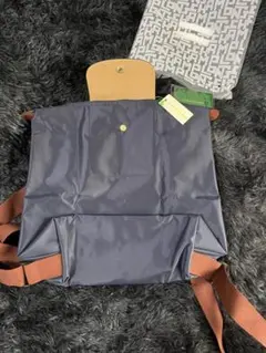 LONGCHAMP 折りたたみ リュック 大容量 ネイビー タグ付き