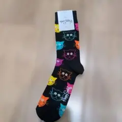Happy Socks 猫柄 クルーソックス 41-46のサムネイル