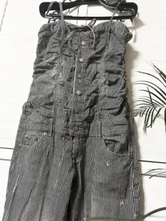 可愛い✨ストライプ オールインワン レディース