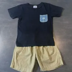 Lee リー　定価3,850円　半袖Tシャツ&ハーフパンツ上下セット　140のサムネイル