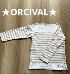Orcivalストライプ長袖カットソー白と青 - メルカリ