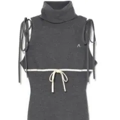 ANDMARY Adele ribbon tank gray - メルカリ