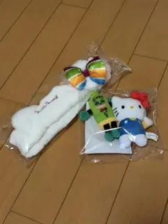 【希少】ハローキティ×イオン　ヘアバンド　ハローキティ×おーいお茶キーホルダー
