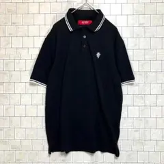ADMIX ブラック ポロシャツ 48(M) シンプル　人気デザイン　シック
