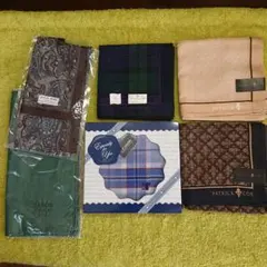 人気ブランド【メンズ ハンカチ】6枚セット／新品・未使用