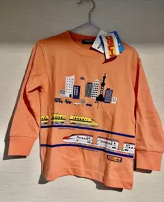 klädskaap オレンジ 長袖カットソー 100cm 新品タグ付き