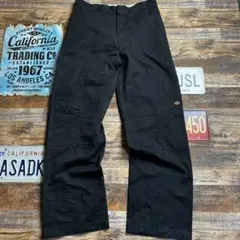 Dickies ディッキーズ　ブラック　ダブルニー　ワークパンツ　W36 古着