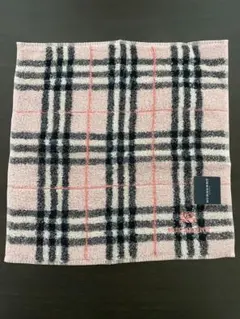 バーバリー　BURBERRY チェック　タオルハンカチ　ピンク　未使用品