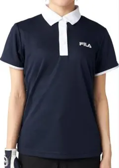 新品 フィラゴルフ 半袖ポロシャツ レディース ネイビー Lサイズ