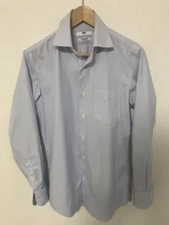 ユニクロ　スーパーノンアイロンシャツ　ブルーストライプ　M