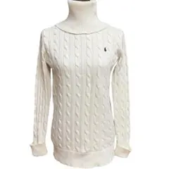 ラルフローロンスポーツ レディース タートルネック コットン ケーブルニット