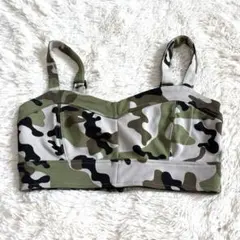 新品タグ付【moussy】マウジー迷彩柄ビスチェ サイズ1ベストジレストレッチのサムネイル