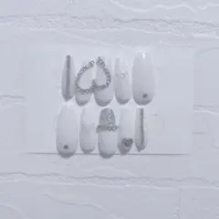 ホワイトネイルチップ 1セット