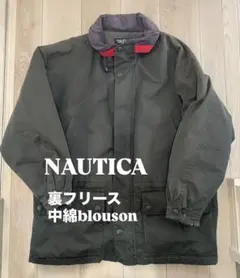13T7556 NAUTICA ブルゾン　襟レザー　スウィングトップ　古着 13T7556 NAUTICA ブルゾン 襟レザー スウィングトップ 古着 - メルカリ