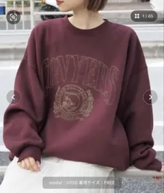 tiptop 裏起毛カレッジ刺繍スウェットプルオーバー