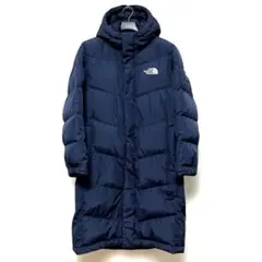 ノースフェイス ロングダウンジャケット メンズM レディースXL ネイビー