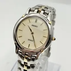 稼働品　セイコー　ドルチェ　腕時計　メンズ　クォーツ　シルバー　ゴールド