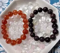 オレンジエピドート＆ガーデンクォーツ天然石ブレスレット新品
