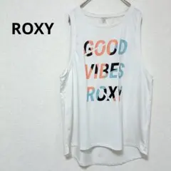 ロキシー ホワイト ノースリーブ ロゴ タンクトップ 水陸両用 速乾のサムネイル