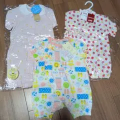 新品　カバーオール 50-60cm　女の子　3点セット