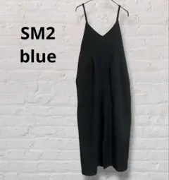 サマンサモスモスブルー　バックリボンサロペット　オールインワン ブラック 黒