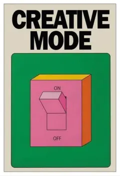 「Switch on！」ミッドセンチュリーA3サイズ ファブリックポスター SW