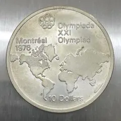 カナダ モントリオールオリンピック記念10ドル銀貨 1973年 銀貨 SV925のサムネイル