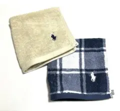 RALPH LAUREN ウォッシュタオル ２枚セット ラルフローレン