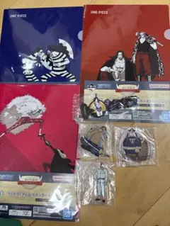 ワンピース一番くじ白ひげ海賊団　クリアファイル．ラバーアソート.アクリルスタンド