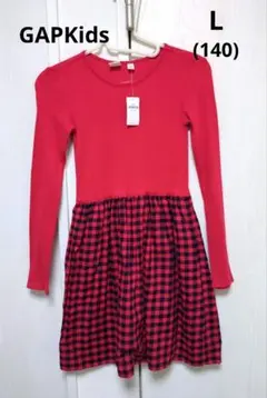 GAP KIDS 140CM 赤色チェックワンピース