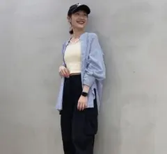 美品　SENSE OF PLACE ストライプカラーコクーンスリーブシャツのサムネイル