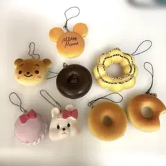 スクイーズ ドーナツなどキーホルダー 8種セット
