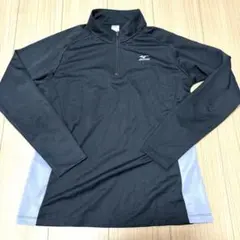 Mizuno ハーフジップ長袖トップス XL 黒・紫1159番