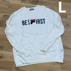 BE:FIRST　FILA　コラボ　スウェット　トレーナー　Lサイズ　白