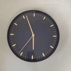 IKEA SKÄRIG 掛け時計 ネイビー×ゴールド 26cm