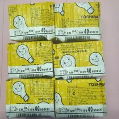 TOSHIBA 白熱電球 GW 100/110V 40W E17 6個