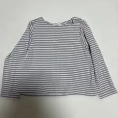 リセマイン　スカラップ襟ボーダー長袖トップス　110