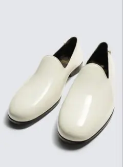 WILLY CHAVARRIA ZARA レザーローファー 白色 箱無し 26のサムネイル