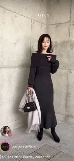 新品未着用　anuans ニットワンピース